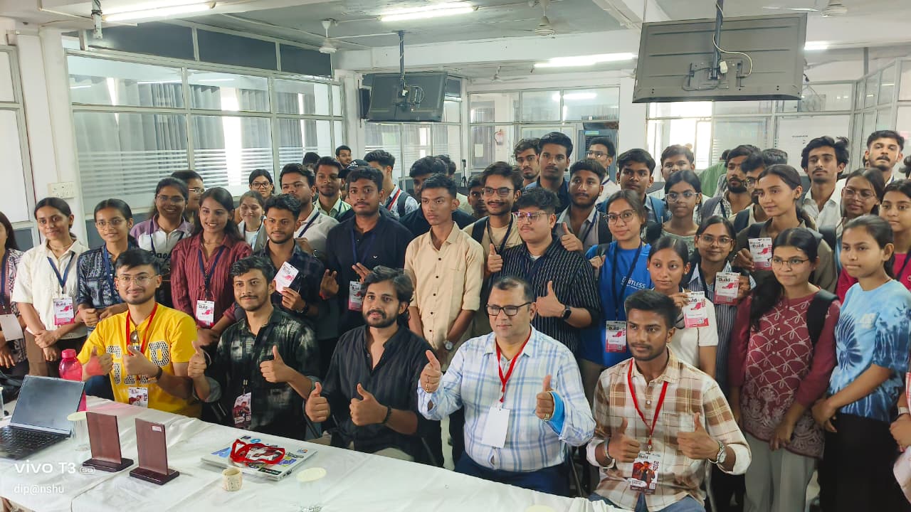 Participants proudly holding their trophies and plaques at the MS Build awards ceremony.